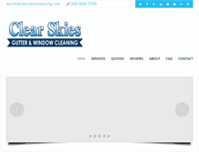 Tablet Screenshot of clearskiescleaning.com